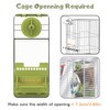 Bird Feeder Water Dispenser Set, Automatic Cage Feeder with Perch