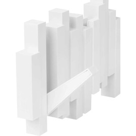 Umba Perchero Colgador Con 5 Ganchos Abatibles Color Blanco