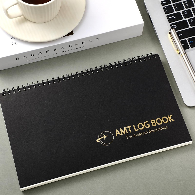 Fuyoooo Amt Logbook 11 x 6.5 Inch for Maintenance Technicians,