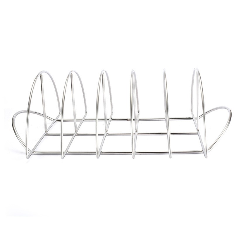 Stainless Steel Barbecue Bracket Rib Rack Barbecue Grilling Rack Non