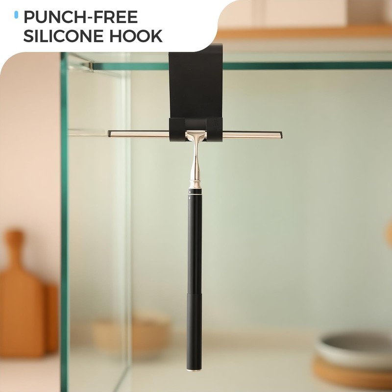 Mesiiloly 59.5" Long Handle Window Squeegee with Extension Pole, 12.4"
