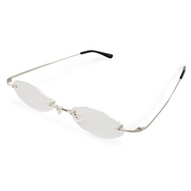 藤田光学 老眼鏡 携帯用 2.0 度数 テングラス 軽量 モデル シルバー TP-02 +2.00