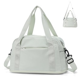SZLX Travel Duffel Bag Weekend Bag with Trolley Sleeve, Dry & Wet Seperated Sports Gym Bag Waterproof Bag Carry On Bag for Women Men Weekender Tote Bag Hospital Bag Cabin Bag