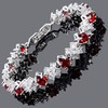 RIZILIA BLOSSOM Tennis Bracelet & Round Cut CZ [Simulated Red