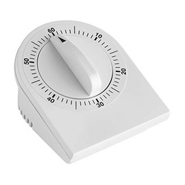 TFA Dostmann Analoger Küchentimer, 38.1020, Eieruhr, 0-60 min, mechanisch zum Aufziehen, geeignet zum Kochen/Sport/Hausaufgaben, weiß