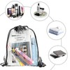 BSITSSS 3 PCS Clear Drawstring Gym Bag, Clear Drawstring Bag,
