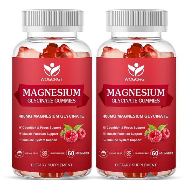 Magnesium Glycinate Gummies - 400mg Magnesium Glycinate Gummy with Vitamin