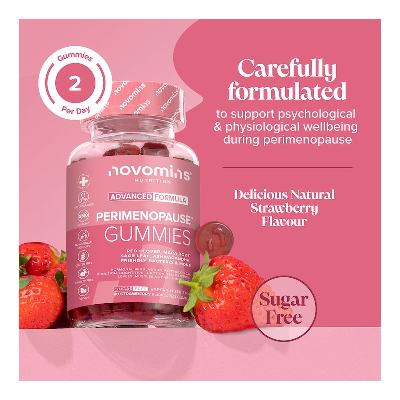 Novomins Perimenopause Strawberry-Flavoured 60 Gummies