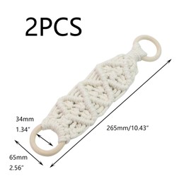 Crapyt 2 PCS Hanging Kitchen Towels Ring Crochet Hanging Dish Towel Kitchen Towels with Hanging Loop Dish Towel Holder Tea Towel Holder White 10.43"×2.56"