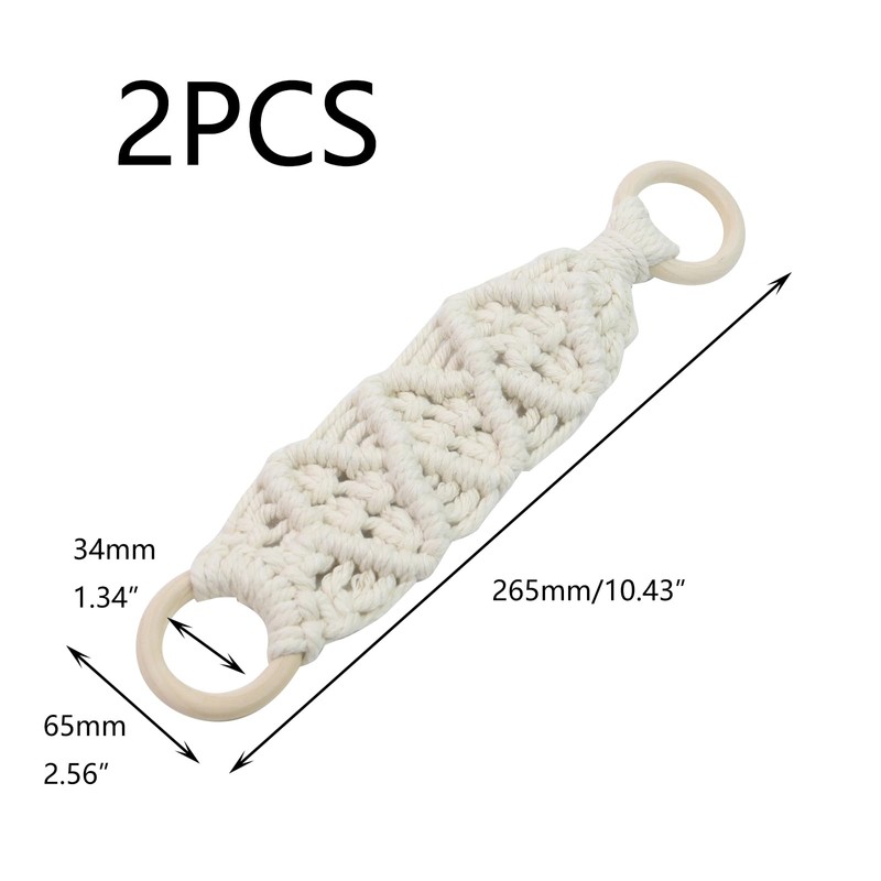 Crapyt 2 PCS Hanging Kitchen Towels Ring Crochet Hanging Dish