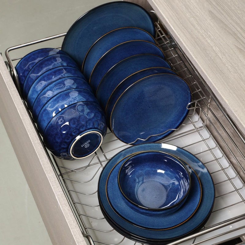 Vicrays 12-Piece Ceramic Dinnerware Set, Dinner Plates, Salad Plates &