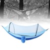 Outdoor Automatic Strut Hanging Parachute Cloth Mosquito Net AntiRollover Hammock(Sapphire