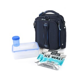 Generic Titan Deep Freeze Fridge Cold Expandable Lunch Pack - Royal/Navy Blue | Includes 2X 250g High Performance Ice Walls | Insulated Horizontal Design