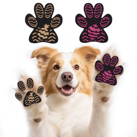 PUPTECK Dog Paw Pad Protector, Non-Slip Paw Stickers with Strong Traction - 36 PCS Dog Feet on Hardwood Floors for Senior Dogs for Summer Hot Pavement, Yellow M