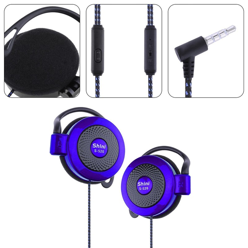 Ear Clip Headphones Wired - 3.5mm Ear Hook Stereo Earbuds,MP4