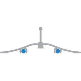 WEDO 0525235 Aluminium Ruler 30 cm with Handle for Right and Left Handed Users with Non-Slip Rubber Insert Pack of 2