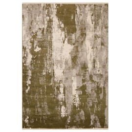 LUXE WEAVERS Abstract Modern Fringe Green 5x7 Area Rug