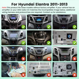Fuluku for Hyundai Elantra 2011-2013【2+64GB】 Android Car Stereo 9" Touch Screen with Wireless Carplay Android Auto, Car Radio Dash Kit GPS Navigation WiFi Bluetooth SWC Mirror Link, Mic Backup Camera