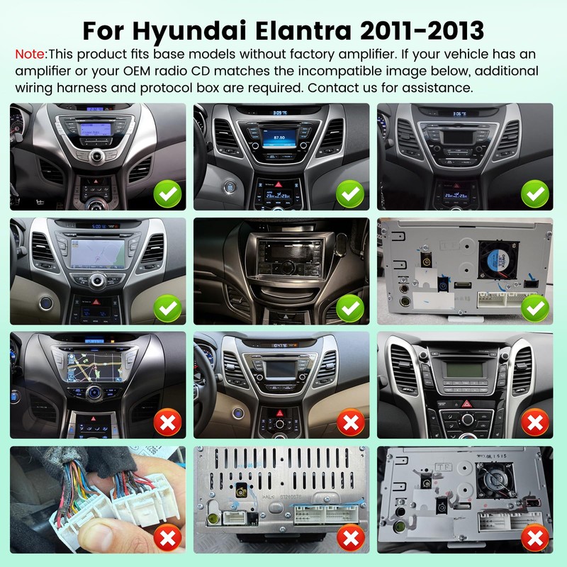Fuluku for Hyundai Elantra 2011-2013【2+64GB】 Android Car Stereo 9" Touch