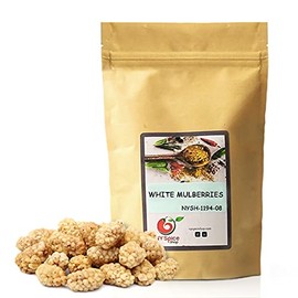 NY SPICE SHOP White Dried Mulberry – 3 Pound All Natural & Sun-Dried Mulberries - Delicious Gluten Free Non GMO Vegan Snacks - Healthy Berries, Superfood, No Sugar Added Berry, Healthy and Nutritional
