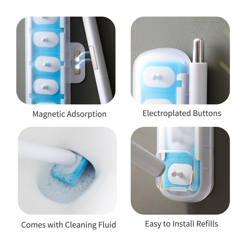 Disposable Toilet Cleaning Brush with 7PCS Refills for Toilet Bowl