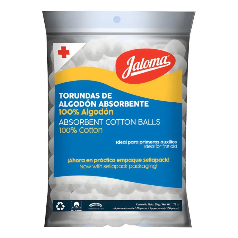 Torundas de Algodón Jaloma Absorbente de 50 g