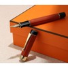 Jinhao - Pluma estilográfica clásica naranja rojo celuloide, punta mediana