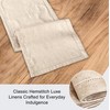 Ruvanti Linen Table Runners 90 Inches Long, Classic Hemstitch Table