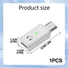 HELION Lightning to USB C Adapter for Headphones, Audio Adapter Earphone, Audio Lightning Female to USB-C Male - Only Support Audio Signal Pass Through