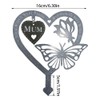 Garden Memorial Plaque Heart Shaped Butterfly Ornament Mom Graveside Memorial