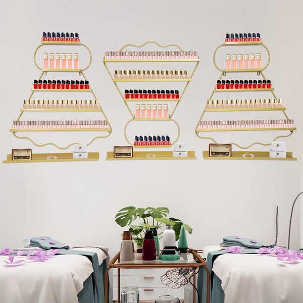5 Tier Nail Polish Display Metal Rack Wall Mount Organizer