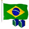 UD_Brazil Brazilian Flag 3x5 Ft 10-Pack Printed Polyester By G128