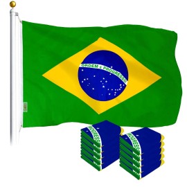 UD_Brazil Brazilian Flag 3x5 Ft 10-Pack Printed Polyester By G128