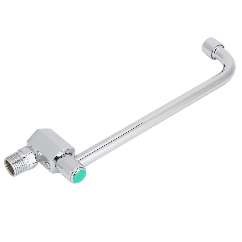 Copper Alloy Silver Wall‑Mounted 360 Degree Rotating Faucet Semi‑Automatic Kitchen