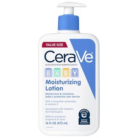 CeraVe Baby Lotion | Gentle Baby Skin Care with Ceramides, Niacinamide & Vitamin E | Fragrance, Paraben, Dye & Phthalates Free | Lightweight Baby Mois
