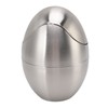 Desktop Trash Can Stainless Steel Egg Shape Mini Countertop Waste