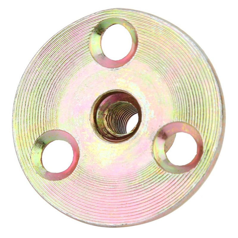 Pack of 5 Iron Plate Nuts, Flange Nut, 3 Holes,