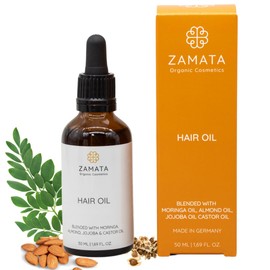 ZAMATA ZAMATA Certified Premium Bio Moringa Haaröl – Afro Haarpflege & Bartpflege – Stärkt, Nährt & Anti-Haarbruch – Ideal für Afro Haare & Locken – Leichte Alternative zur Lockencreme