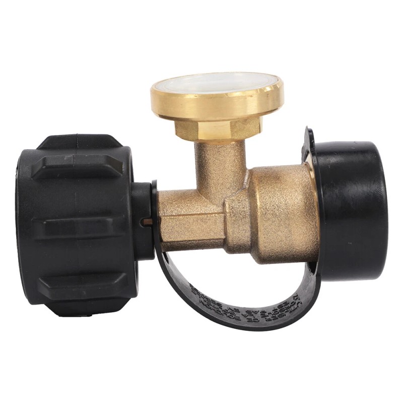 motor_glide2024 Propane Tank Gauge Brass Adapter w/Gas Pressure Level Meter