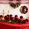 Bolas Navideñas de Terciopelo 12 PCS, Esferas 6 CM para