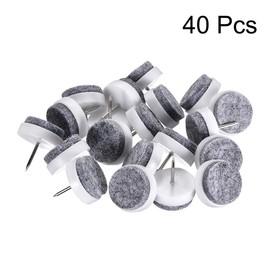 uxcell Nail On Furniture Felt Pads Glide Chair Table Leg Protector 22mm Dia White 40pcs