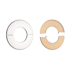 DTGN 150x5mm(DxT) Wall Split Flange - 2Pack - Good for Bathroom Kitchen 101mm Dia Pipe - Stainless Steel Round Escutcheon Plate - Silver Tone