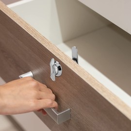 BEBOBLY 5/8 Inch Thumb Operated Offset Cam Lock, 5Pcs Keyless Compartment Lock for RV, Cabinet Mailbox Drawer Lock Latch, 100% Metal Replacement Lock Cylinder for Storage Door, Camper, Vehicles