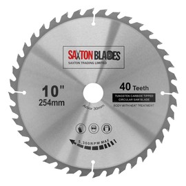 TCT25440T Saxton TCT Circular Wood Saw Blade 254mm x 30mm Bore x 40T for Bosch Makita Dewalt