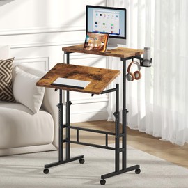DUMOS Rolling Standing Desk, Sit Stand Desk, Computer Cart