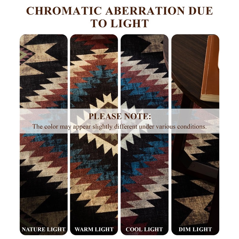YIHOUSE Rustic Cabin Area Rug for Bedroom 5x7,Machine Washable Lodge