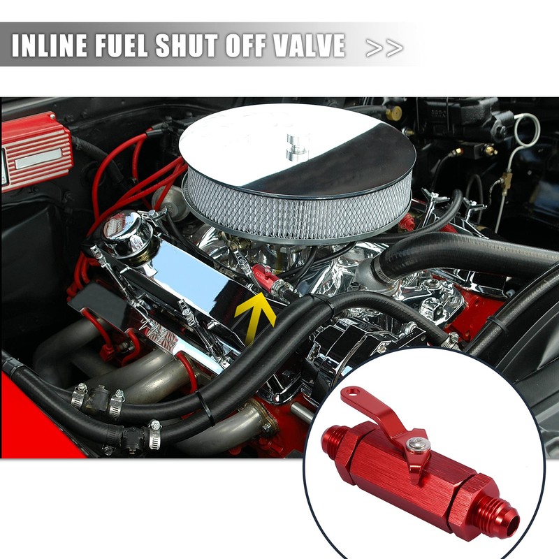 X AUTOHAUX AN6 6AN Aluminum Alloy Inline Fuel Shut Cut