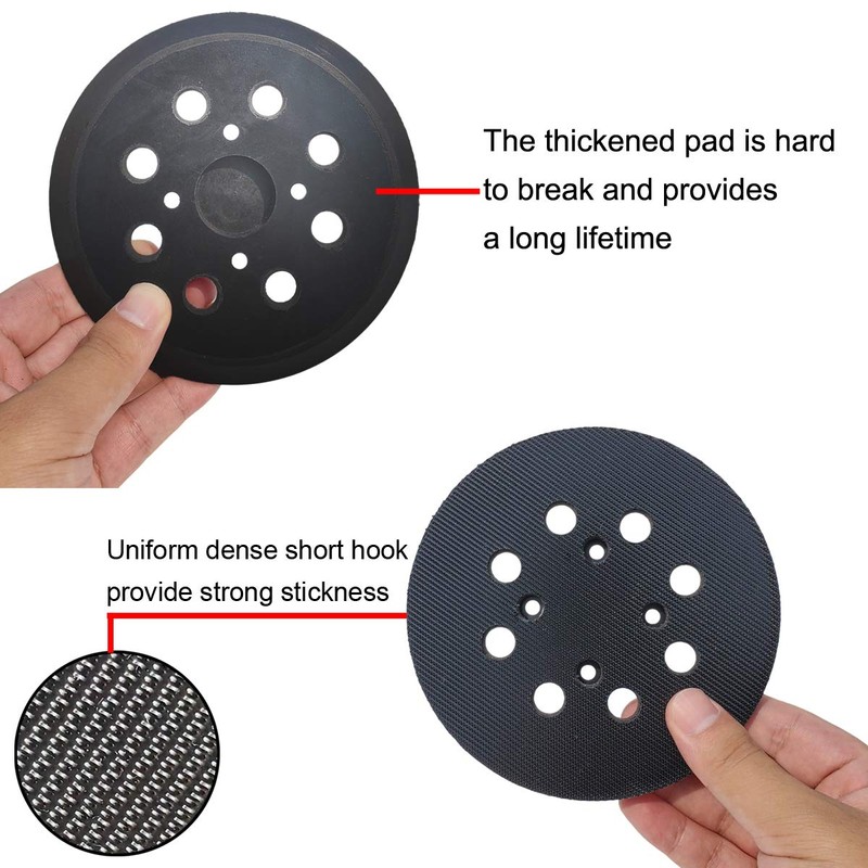 5-Inch 8-Hole Hook & Loop Sander Backing Pad Replacement Pad