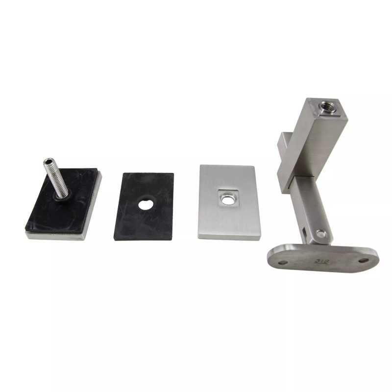 Top hardware Stainless Steel 316 Glass Mounted Adjustable Handrail Bracket
