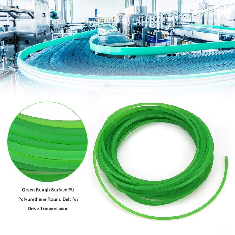 PU Drive Belt, High Performance Urethane Round Belt, Green PU